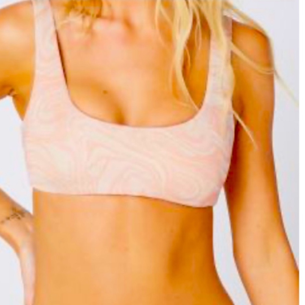 NWT L*Space Shimmer All Swirled Up Lizzie Bikini Top